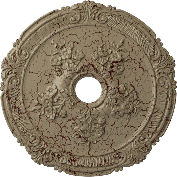 Ekena Millwork Attica with Rose Medallion (Canopies up to 4 1/2"), 26"OD x 3 3/4"ID x 1 1/2"P, Gobi Desert Crackle CM26ATGDC - main